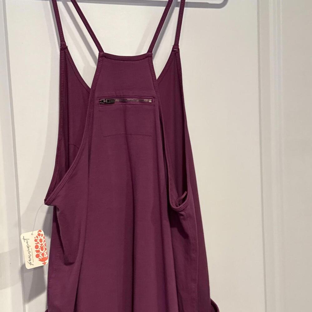NWT Free People FP Movement Women's Size L Hot Shot Jumpsuit Deep Mulberry L - Picture 9 of 11